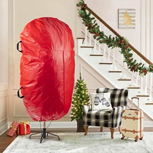 ZOBER Upright Christmas Tree Storage Bag - Fits 9 Ft, Waterproof, Red