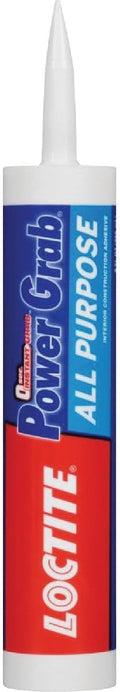 Loctite Power Grab Express All Purpose Construction Adhesive, 9 fl oz Cartridge, 1 Pack - Versatile Construction Glue for Cement, Tile, Wall & More