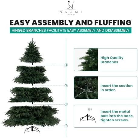 Naomi Home Cynthia 4.5ft Artificial Prelit Christmas Tree
