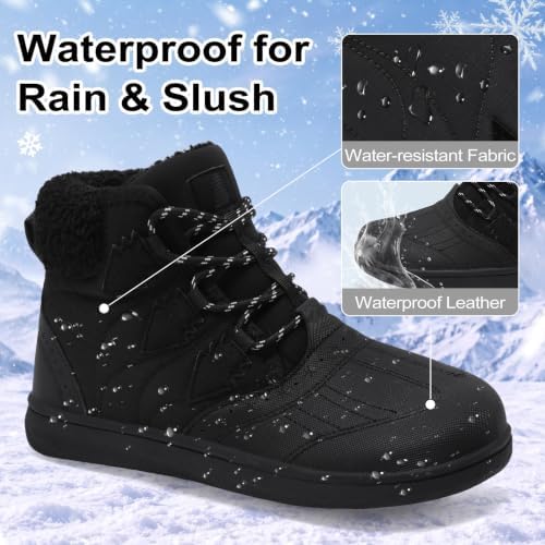 BARERUN Womens Waterproof Winter Snow Boots Lightweight Warm Ankle Booties