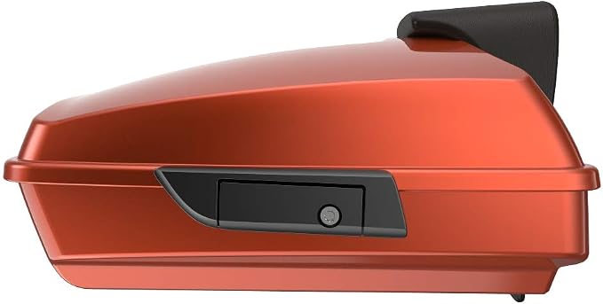 Advanblack Road Glide Tour Trunk Pack Orange Lava Razor Tour Trunk Pack Backrest Pad for '97-'25 Harley Touring Road King Street Glide Electra Glide CVO models