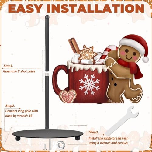 Christmas Paper Towel Holder, Gingerbread Man Kitchen Stand Decor