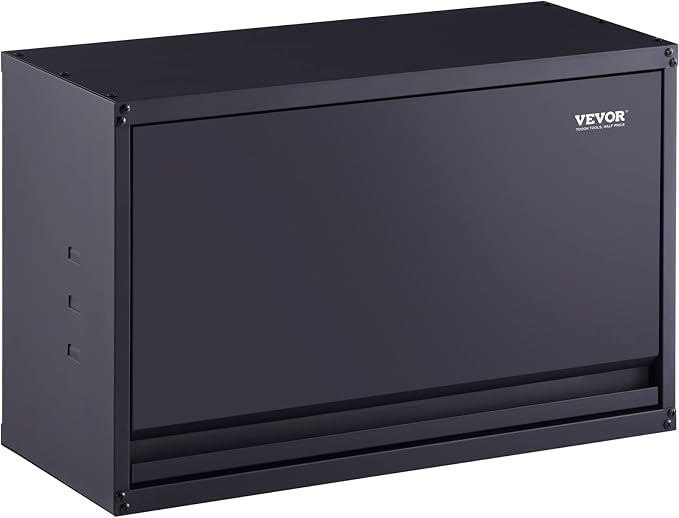 VEVOR Metal Storage Cabinet, 120lbs Load Capacity per Shelf, 20'' Tall Wall-Mounted Powder-Coating Steel Garage Cabinet with Adjustable Shelf, Press to Close & Open Door Perfect for Office Garage Tool