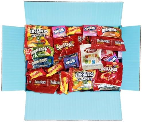 Halloween Bulk Assorted Fruit Candy - Starburst, Skittles, Gummy Life Savers, Air Heads, Jolly Rancher, Sour Punch, Haribo Gold-Bears, Gummy Bears & Twizzlers (96 Oz Variety Pack)