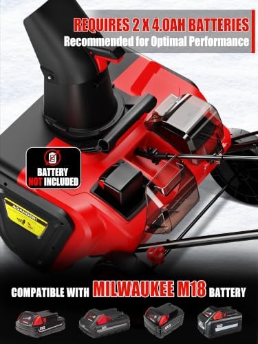 Cordless Snow Blower Compatible with Milwaukee M18 Battery (Tool Only)