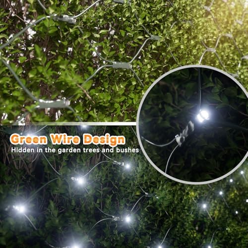 LitHome 14.8FT x 5FT Christmas Net Lights Outdoor Mesh Lights Connectable
