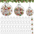 Wettarn 50 Pcs 4" 3.15" 2.36" Clear Plastic Disc Ornaments