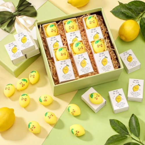 24 Sets Positive Gifts Lemon Party Favors with Support Boxes