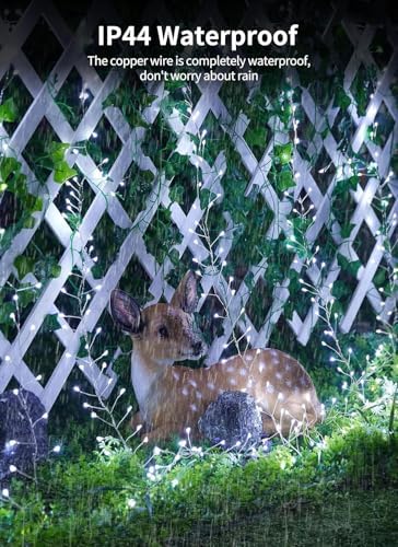 120 LED Solar Fairy Lights Outdoor Waterproof IP65, 10FT 8 Lighting Modes
