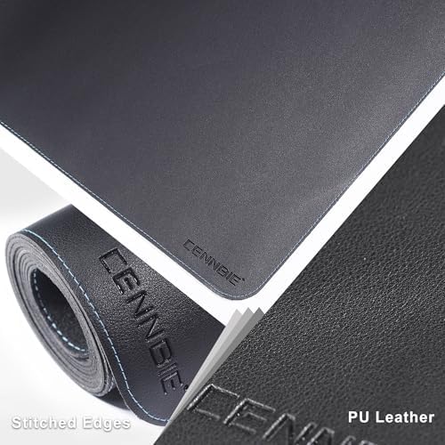CENNBIE HUGE180 70.8" x 47" Black Leather Desk Mat for Conference Table, Dining Table, Work Table, Banquet Tables, Library Table