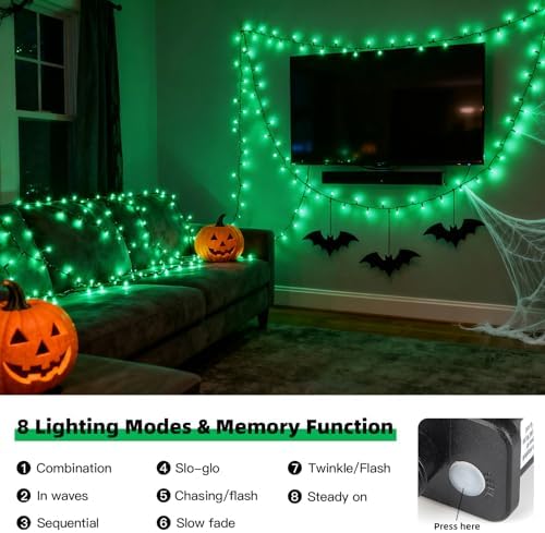 500 LED Green Christmas Lights Christmas Tree Lights Outdoor