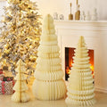 3 Pcs Large Honeycomb Christmas Tree,Classic,White