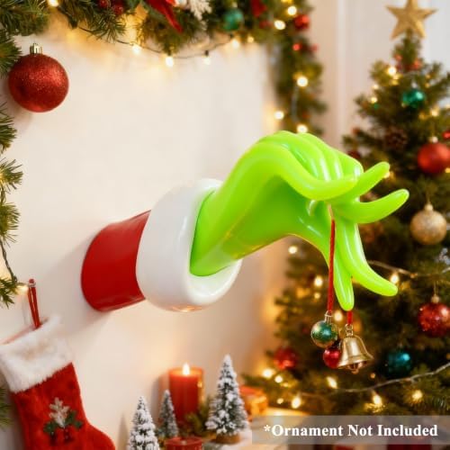 3D Printed Christmas Hand Wall Decor Ornament Holder, Funny