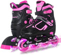 MammyGol Adjustable Inline Skates for Kids Boys Girls Youth Blades Roller Skates with Light up Wheels Ages 4-16