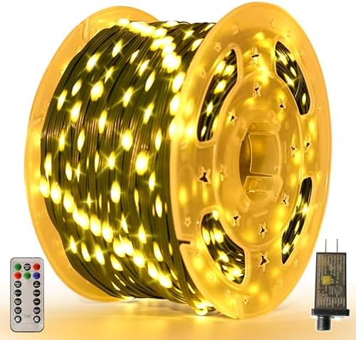 394FT Warm White Christmas Lights, 1200 LED Outdoor String Light