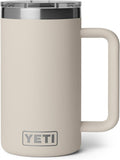 YETI Rambler 24 oz Ceramic Lined Stackable Mug 2.0, Vacuum Insulated, Stainless Steel with MagSlider Lid, Cape Taupe