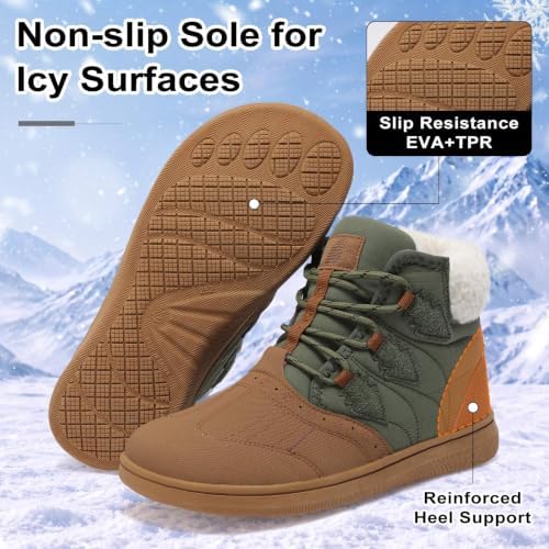 BARERUN Womens Waterproof Winter Snow Boots Lightweight Warm Ankle Booties