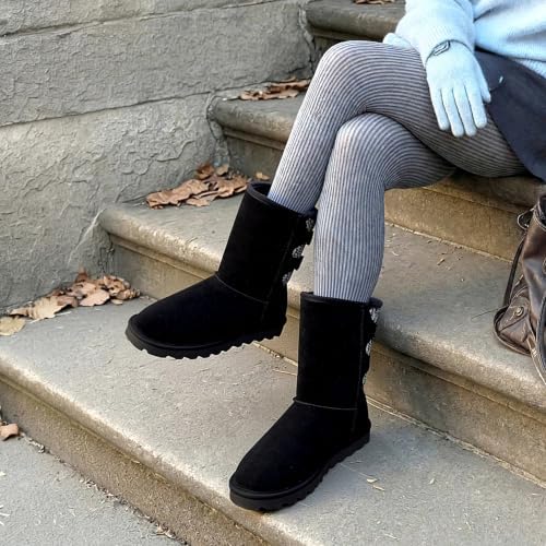 DREAM PAIRS Women's Mid Calf Winter Snow Boots