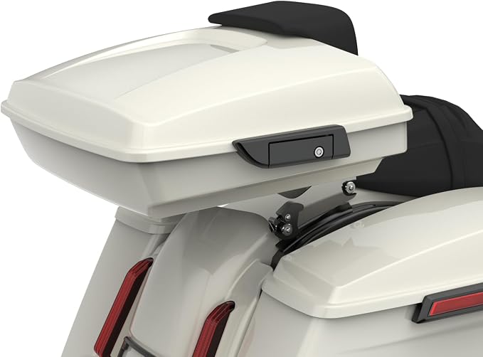 Advanblack Road Glide Tour Trunk Pack Bonneville Salt Pearl Razor Tour Trunk Pack Backrest Pad for '97-'25 Harley Touring Road King Street Glide Electra Glide CVO models