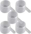 53 mL Plastic Measuring Packaging Scoop (= 53 cc/ = 3.58 Tablespoon/ = 1.8 fl oz/= 0.224 Cup) Short Handle - to Measure and Dispense Spices, Granules, Powders, for Seeds Packing (5)