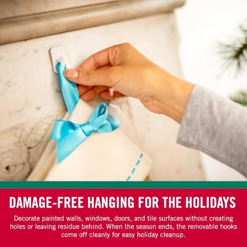 VELCRO Brand Holiday Decorating Kit, Garland Ties & Adhesive Hooks