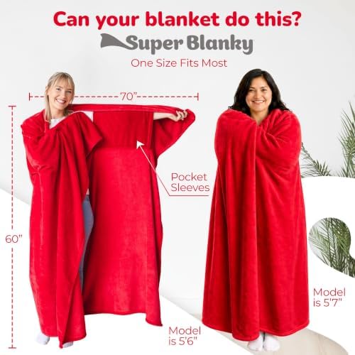 Super Blanky Wearable Blankets for Women & Men, Dorm Room Essentials, Gift for Her, Gifts for Women, Wife Birthday Gift Ideas