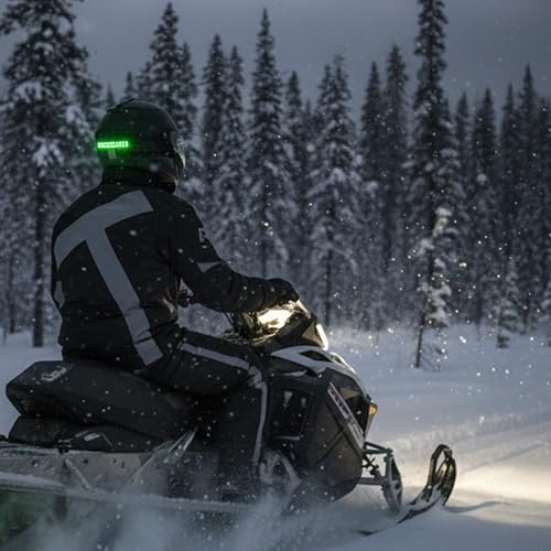 BITEHARDER Snowmobile Helmet Safety Light, Green