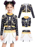 Kids Pop Singer Golden Costume Girls Halloween Costumes Outfit & Accessory