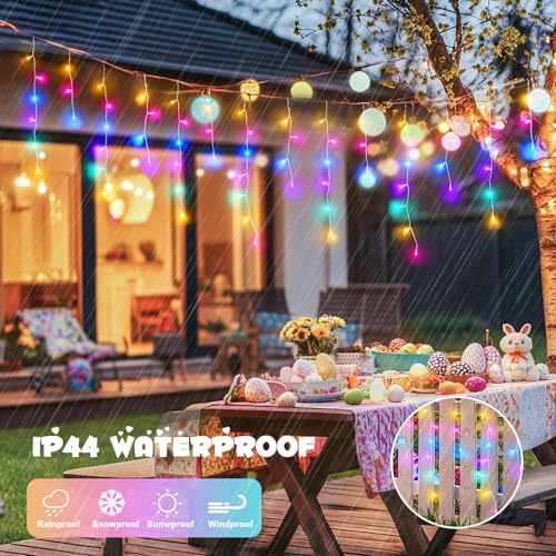 JMEXSUSS 400 LED 38.8 FT Easter Lights String Outdoor