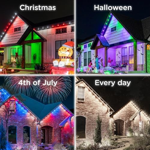 Enbrighten Eternity Permanent Outdoor Lights, 50ft, 36 Lights