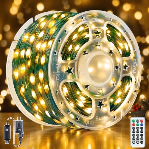 Ollny Christmas Lights 1200 LED 393FT, Warm White Fairy Lights Dimmable