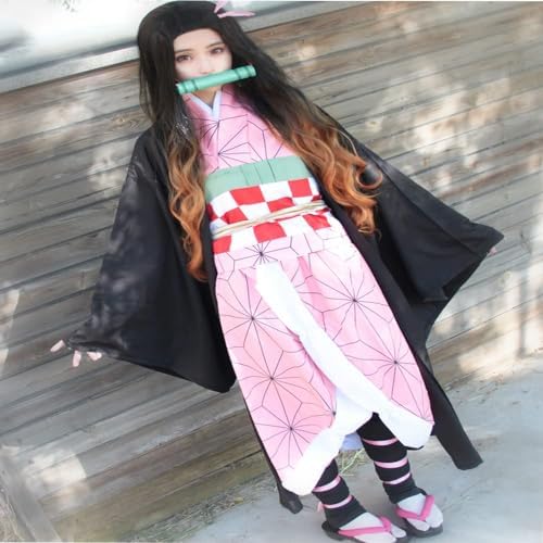 Kimonos Cosplay Costumes Adult Women Girls Anime Japanese Kimono Robe Halloween Outfit with Accessories