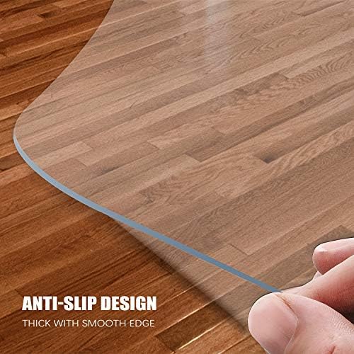 Kuyal Clear Chair mat for Hardwood Floor, 46 x 60 inches Floor Mats