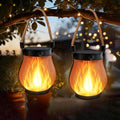 2 Pack Gen2 Solar Lanterns Outdoor Waterproof Halloween Solar Lights Flame