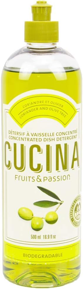 Fruits and Passion Kitchen Basics Bundle dish soap Room Spray and hand Butter Deluxe Set (Coriander and Olive Tree)