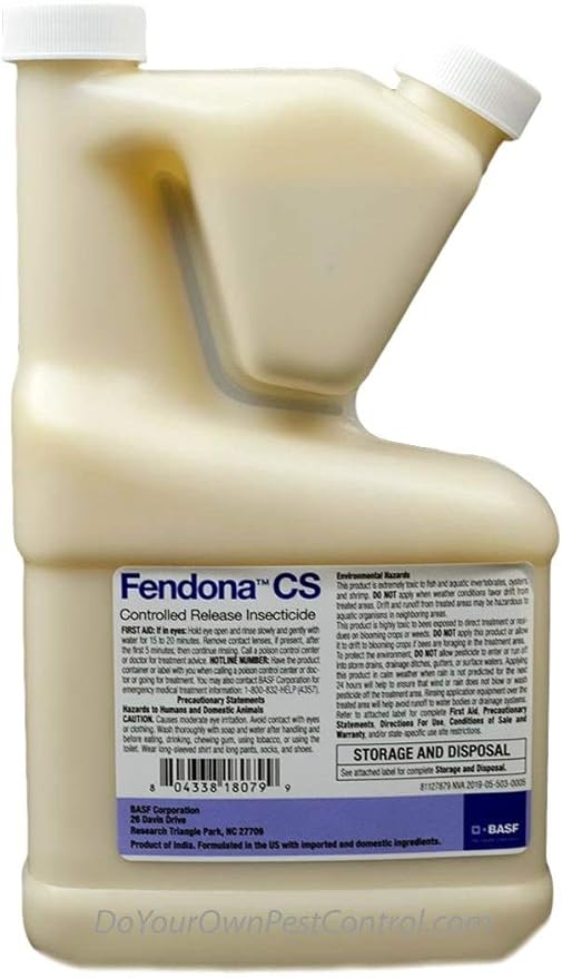 BASF Fendona CS Controlled Release Insecticide, Fast-Acting Concentrate for Ants, Carpenter Bees, Spiders, Ticks & More, 16 oz - Broad Range of Insect Control