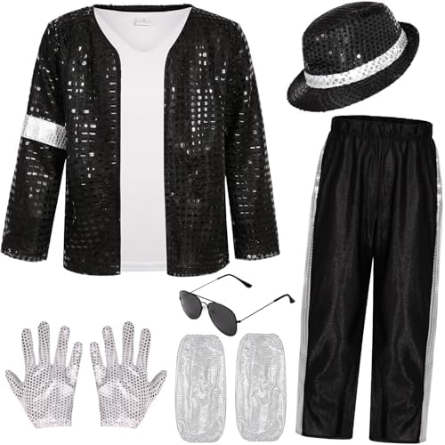 Kids 80s 90s Pop Star Costume Dance Party Outfit Halloween