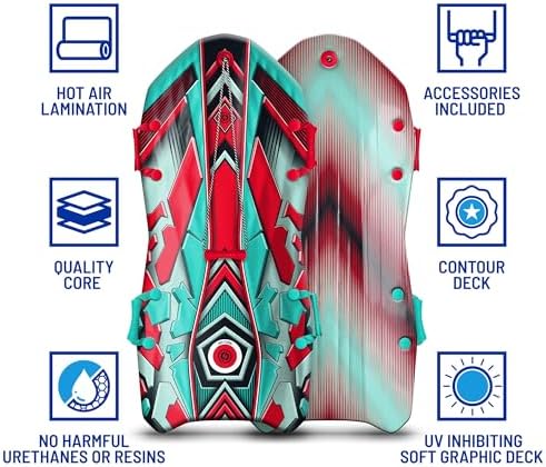 SNO-Storm Premium Foam SNO-Storm Snow Sled 2-Pack | Superior Foam Recreational Snow sled | Tow Rope and Handles | Sized for Youth and Adults | Contoured Deck Design | 50in-127cm Design Length