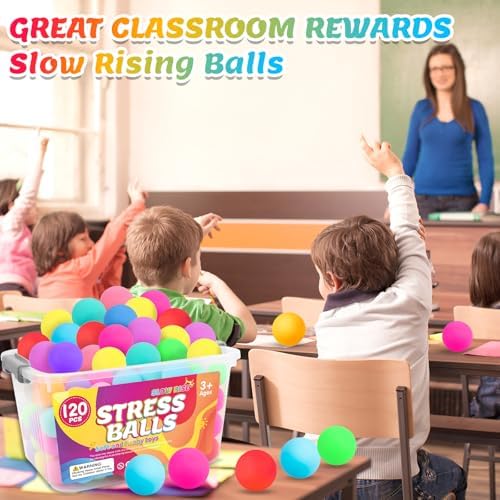 VISCOO 120 Pack Slow Rising Stress Ball,Stress Balls for Adults,Fidget Toys