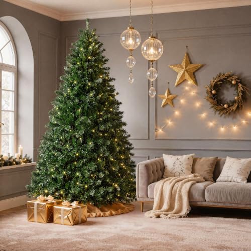 DWVO 7.5ft Green Spruce Artificial Christmas Tree, 1346 Tips
