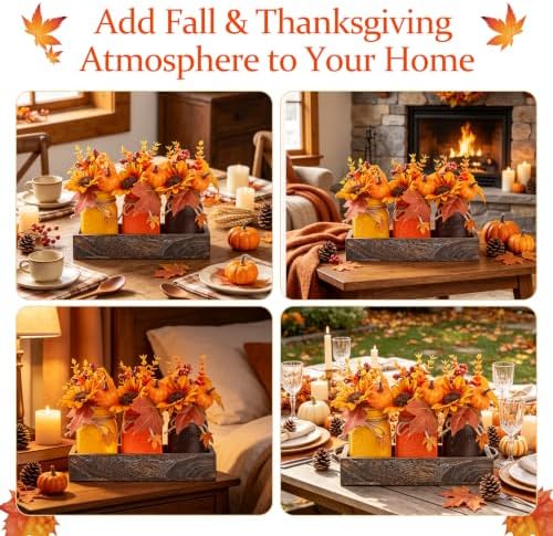 Fall Thanksgiving Table Decor, Farmhouse Centerpieces for Tables