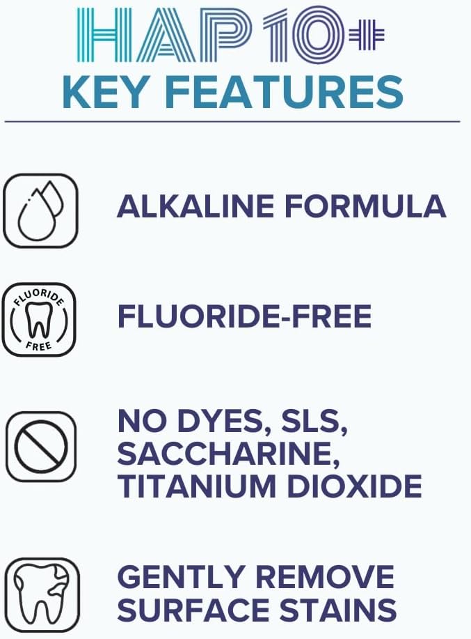 intelliWHiTE HAP10+ Super Paste Vitamin D3 & K2 – 10% Hydroxyapatite Toothpaste for Remineralization & Sensitive Teeth Tested 90% Stain Removal – Fluoride-Free – 6 fl oz Value Size – Made in USA