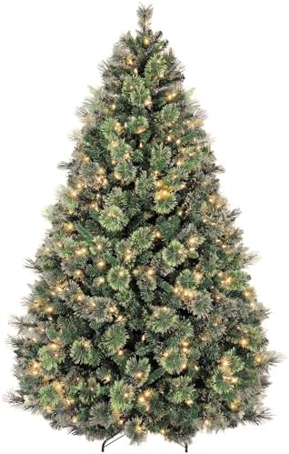 Hykolity 7.5 ft Prelit Christmas Tree with 450 Warm White LEDs