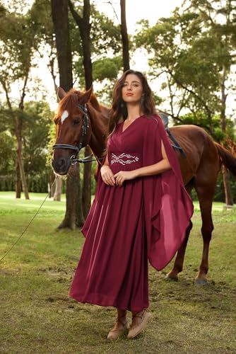 Scarlet Darkness Women's Renaissance Costume V Neck Medieval Fairy Dresses