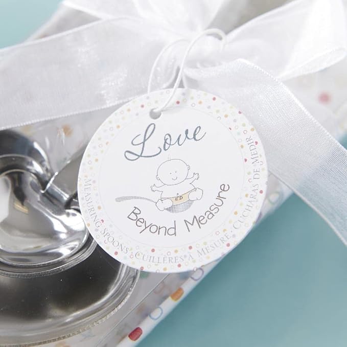 Kate Aspen Love Beyond Measure Heart Shaped Measuring Spoons in Gift Box - Set of 24 - Guest Gift, Party Souvenir Favor or Decorations for Baby Shower