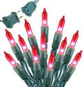 Brightown Red Christmas Lights, 20FT 100 Count Incandescent Mini String Lights, Connectable Waterproof Fairy Light Christmas Decorations for Indoor Outdoor Xmas Tree Garland Garden Patio Party Decor