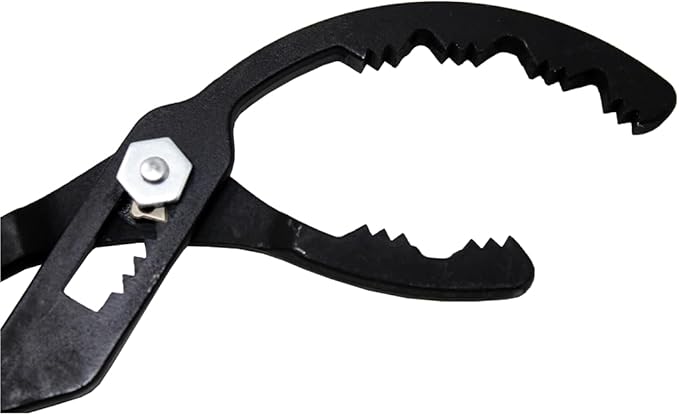 K Tool International 73620 Self Adjusting Filter Tool, Spring Action Design, Heavy Duty Forged Handles, Textured Grip, Made in USA, Automotive Service for Oil Filters