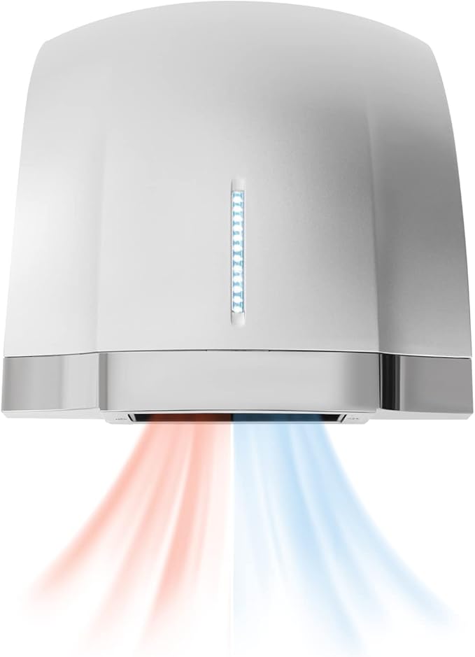 Commercial Hand Dryer, Commercial 1800W 110V Automatic Electric Hand Dryer, Electric Wall Mounted Hand Dryer, High Speed Hand Dryer for Bathrooms, Commercial and Household Noise Reduction
