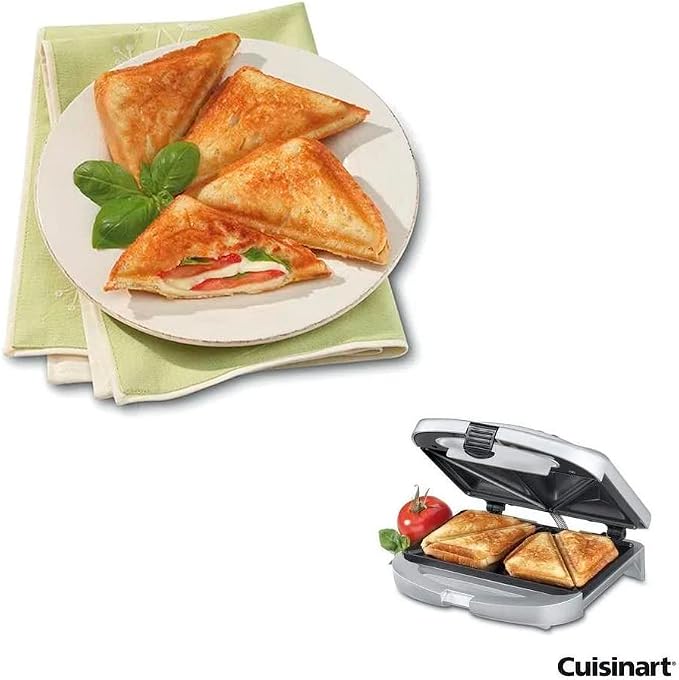 Cuisinart Sandwich Grill, Silver, WM-SW2N1NAS
