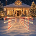20 Pack Solar Candy Cane Pathway Lights, Warm White Christmas Yard Decor